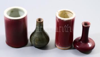 Kínai porcelán vázák 3 db kisebb hibákkal 10-13 cm