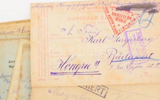 cca 1914-1918 Vegyes tábori postai levelezés tétel egy személynek, egy személytől, főként német nyel...