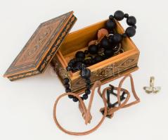 Ékszeres doboznyi bizsu, 11x8 cm