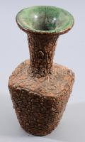 Gorka Géza Iparművészeti Vállalatos ugrasztott mázas váza, jelzett, kis kopással, m: 18,5 cm