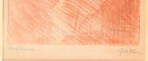 Góth Móric (1873-1944): Portré (önarckép?). Rézkarc, papír. Jelezve jobbra lent. Balra lent Góth Mór...