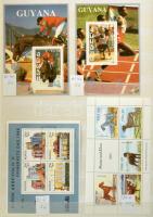 Szép színes tartalmas vegyes külföldi modern anyag 30 lapos A4 berakóban sok tengerentúlival, benne ...