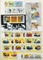 Szép színes tartalmas vegyes külföldi modern anyag 30 lapos A4 berakóban sok tengerentúlival, benne ...