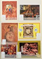 Szép színes tartalmas vegyes külföldi modern anyag 30 lapos A4 berakóban sok tengerentúlival, benne ...