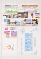 Szép színes tartalmas vegyes külföldi modern anyag 30 lapos A4 berakóban sok tengerentúlival, benne ...