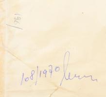 Jelzés nélkül: Női akt. Szén, papír. Farkas István hagyatéki bélyegzővel a hátoldalán. Kissé sérült....