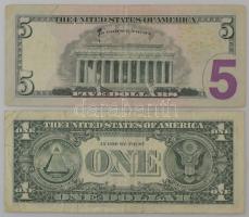 Amerikai Egyesült Államok 2013-2016. (2013) 1$ + 5$ zöld pecséttel "Rosa Gumataotao Rios - Jaco...