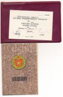 1988. "30 éves Idea Törzsgárda" műgyantás fém kitűző igazolvánnyal + "Szocialista Bri...