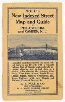 Noll's Map and Guide of Philadelphia. cca 1924, sérült papírkötés, térkép melléklettel.