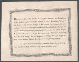 1820 Székhelyi gróf Mailáth Károly (1781?1858) cs. kir. kamarás és revisnyei Reviczky Judit (1800-18...