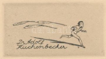 Jelzés nélkül: Dr. Adolf Kuchenbecher, rézkarc, papír, 5×8 cm