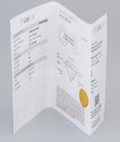 2,12 Ct brilliáns. Kerek brilliáns csiszolású gyémánt F, I3, 7,95x7,9x5,19 mm tanúsítvánnyal