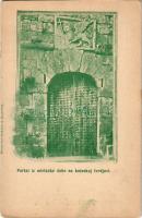 1915 Knin, Portal iz mletacke dobe na kninskoj tvrdjavi / erőd, velencei kori kapu / portal from the Venetian era at the Knin fortress (EK)