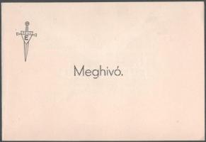 1947 BEAC a Budapesti Rendőregyesülettel közös meghívója kardvívóversenyre