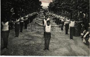 Kraljevica, Portoré, Porto Ré; Prvajavna vjezba Hrvatski Sokola / sport gyakorlat / sport exercise (vágott / cut)