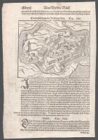 [Gyula és Tokaj fametszetű ábrázolása] Contrafehtung der Vestung Tokay...1566. Tokaj fametszetű ostr...