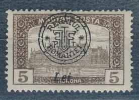 Nagyvárad 1919 Magyar Posta 5K Bodor vizsgálójellel