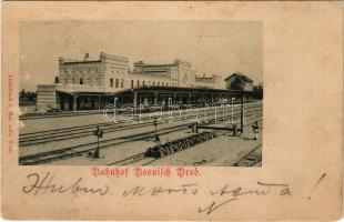1899 (Vorläufer) Bosanski Brod, vasútállomás / Bahnhof. Max Jaffé / railway station (EM)