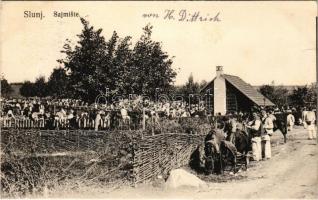 1917 Szluin, Sluin, Slunj; Sajmiste. Rudolf Kovacevic / piac / market (EK)