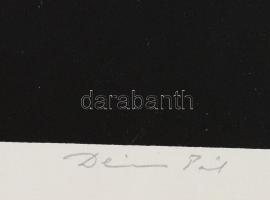 Deim Pál (1932-2016): Kripta II, 1994. Szitanyomat, papír, jelzett, 19/30 számozással, üvegezett fak...
