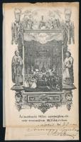 1876 "Az imádandó oltáriszentségben először részesültem - Somogyi Gyula hitelemző" szentkép, feliratozva