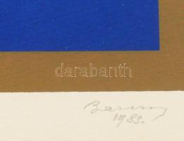 Barcsay Jenő (1900-1988): Meditáció, 1983. Szitanyomat, papír, jelzett, számozott (31/35). 25×42 cm....