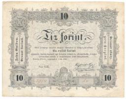 1848. 10Ft "Kossuth bankó" "GZ. 3914 64" T:F, szép papír, pici szakadások Adamo G111