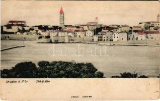 Rab, Arbe; Un saluto, cittá. A. Mukulic / látkép / general view (EB)