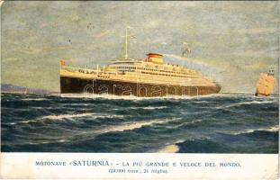 Trieste, Trieszt; M/N Motonave "Saturnia", Cosulich Line / Italian ocean liner (EB)