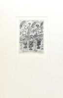 Berkics Miklós (1953-), soproni művész: Vízparton, 1983. Rézkarc, papír, jelzett. Számozott (20/4). ...