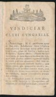 Nagy Sándor: Vindiciae cleri Hungariae contra supplicem libellum Samuelis Nagy. Budae, 1790, Typis R...