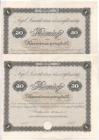 Budapest 1927. "Liget Szanatórium részvénytársaság" részvény 30P-ről, aláírva, szárazpecséttel (2x) sorszámkövetők "040137 - 040138" T:VF,F, szép papír