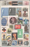 1910-1928 28 db levélzáró berakólapon