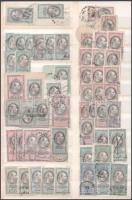 1875/1877 54 db osztrák illetékbélyeg berakólapon