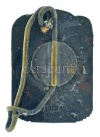 DN "M. GY. O. SZ." (Munkaadók és Gyáriparosok Országos Szövetsége) bronz jelvény, hátoldal...