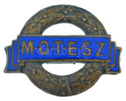 1920-1930. "MOTESZ" zománcozott jelvény bronz fokozata, hátoldalán "BERÁN N. BPEST" gyártói jelzéssel (15x18mm) T:AU,XF