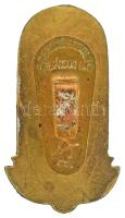 1934. "Tornász Világbajnokság Budapest 1934" aranyozott bronz gomblyukjelvény, hátoldalán ...