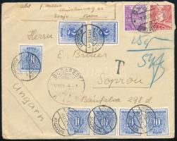 1937 Levél Svájcból Sopronba 52f portóval