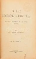 Balassa György: A ló nevelése és idomítása. Kézikönyv lókedvelők és lóbarátok számára. Losoncz, 1901., Kármán Könyvsajtó, 278+2 p.+4 (kétoldalas képtáblák) t. Papírkötés, sérült gerinccel, szakadt borítóval, az első két lap szakadt. Ritka!