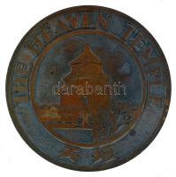 Kína DN "A mennyei templom" kétoldalas bronz (szuvenír) emlékérem (50mm) T:XF,VF China ND "The Heaven Temple" two-sided bronze (souvenir) commemorative medallion (50mm) C:XF,VF