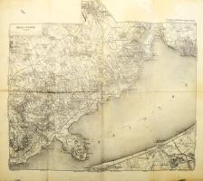 cca 1920-1930 A Balaton-felvidék térképe, tervezte: Dr. Vigyázó János, 1 : 75.000, Bp., Turistaság és Alpinizmus kiadása, kissé viseltes állapotban, a hátoldalon "Budai [...] cserkész csapat" bélyegzőjével, 37x43,5 cm