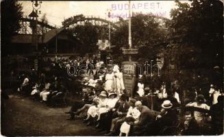 1924 Budapest XIV. Üdvözlet az Angol parkból, háttérben a Hegyivasút. photo (fl)