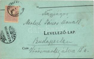 1900 Csaca, Csacza, Cadca, Catca; látkép este holdfényben, fűrésztelep, vasútállomás, zsinagóga. S. ...