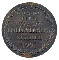 1997. "Galambos Péter 1977-1995 emlékverseny Keszthely" kétoldalas bronz emlékérem T:AU,XF