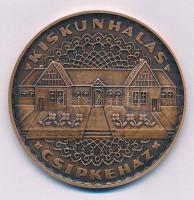 Csucs Viktória (1934-1993) DN "Kiskunhalas - Csipkeház" kétoldalas bronz emlékérem (60mm) T:AU