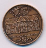 Lebó Ferenc (1960-) 1989. "Mosonmagyaróvár 50 éves" kétoldalas bronz emlékérem (42,5mm) T:UNC,AU