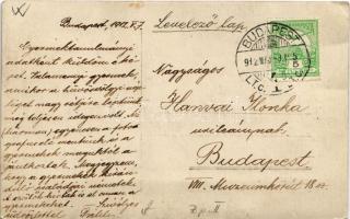 1912 Budapest II. Hűvösvölgy, Nagyrét, kiránduló gyermekek csoportképe. photo (gyűrődések / creases)