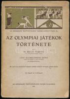 Dr. Mező Ferenc: Az olympiai játékok története. Gróf Klebelsberg Kuno vallás és közoktatási m. kir. miniszter előszavával. Országos Testnevelési Tanács Könyvtára XL. Bp., 1929., Országos Testnevelési Tanács, 301 p. + 2 (térkép kihajtható) t. Első kiadás. Gazdag szövegközti képanyaggal illusztrált. Kiadói papírkötés, kissé kopott borítóval, sérült gerinccel.