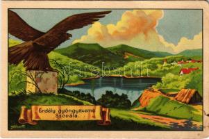 Szováta, Szovátafürdő, Sovata; "Erdély gyöngyszeme Szováta" Kiadja a Székely Egyetemi és Főiskolai Hallgatók Egyesülete / Hungarian irredenta art postcard s: Gebhardt (EB)