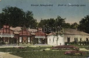 Félixfürdő bazaar, head office and the shops of József Engel and Jakab Róth (fa)